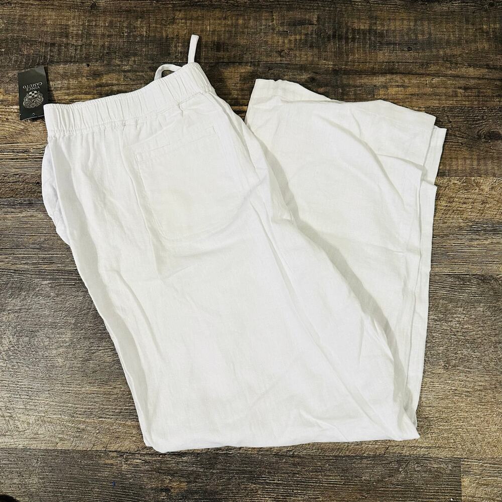 Vince Camuto Linen White Pants